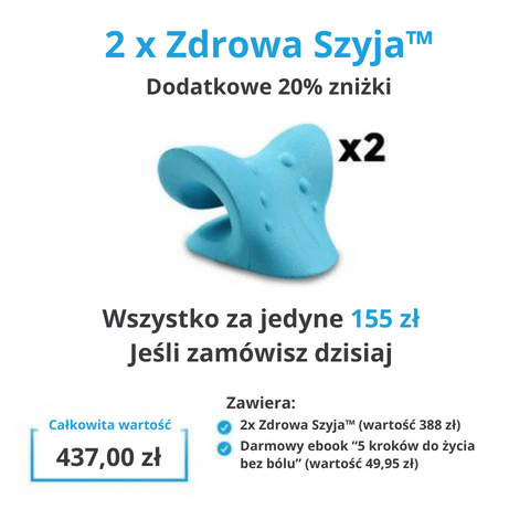 2 sztuki Zdrowa Szyja™️ (20% zniżki na całe zamówienie) - 155 zł zamiast 194 zł